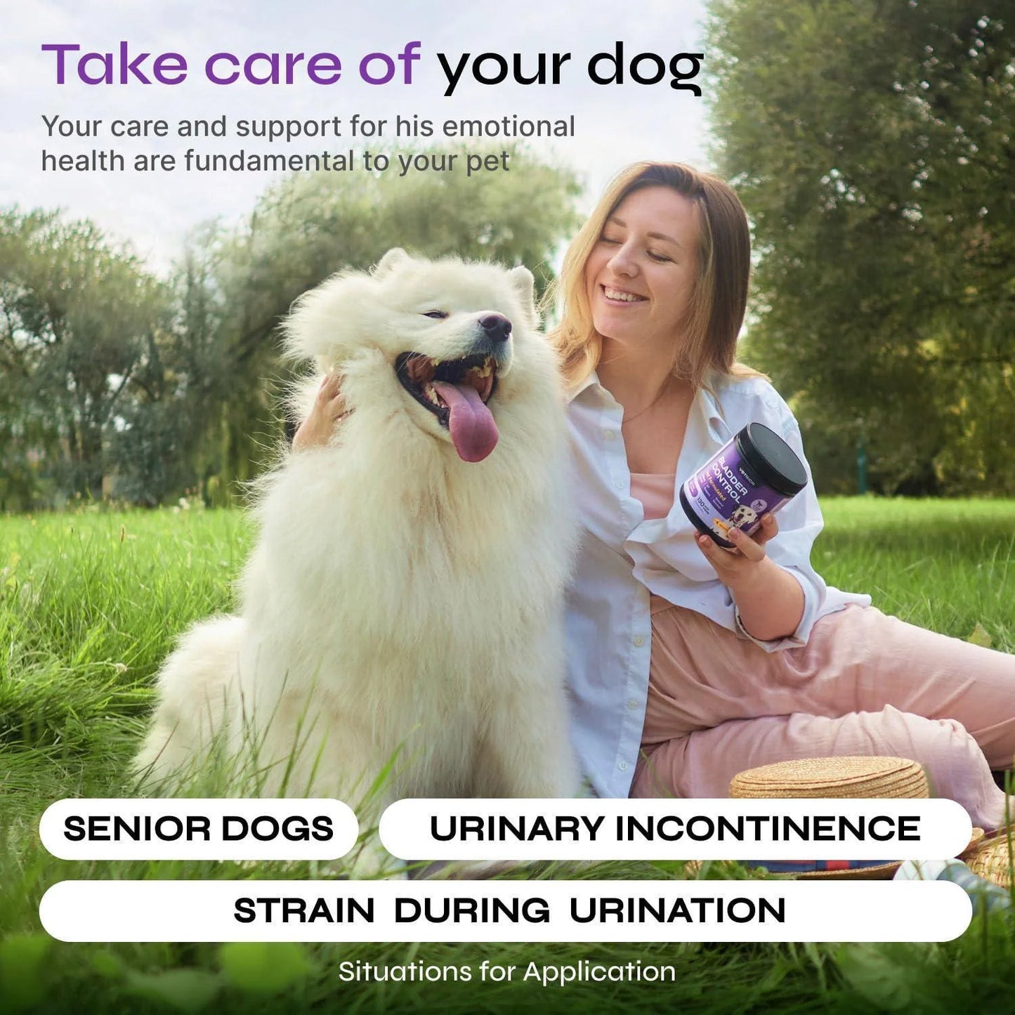 Dog UTI Treatment Bladder Control Chews Dog Cranberry Supplement for Urinary
