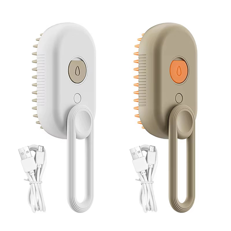 Pet Electric Steam Brush 3 in 1 Cat and Dog Cleaning Spray Massage Grooming Comb Electric Spray Pet Hair Removal Beauty Brush