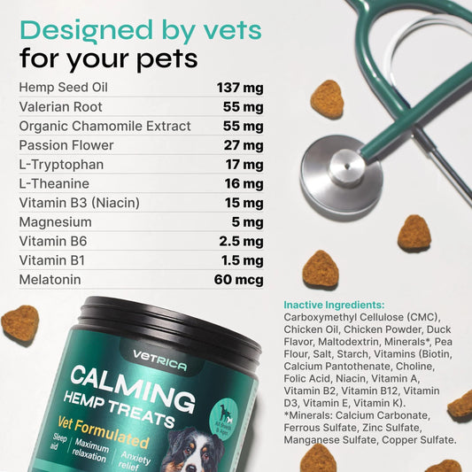 Calming Chews for Dog Anxiety Relief Calming Treats for Dogs Stress Separation